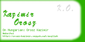 kazimir orosz business card